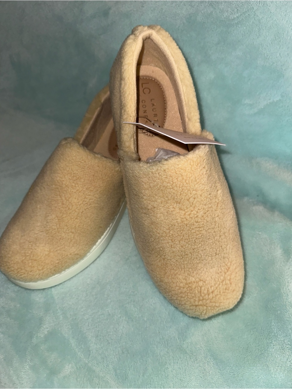 LC Lauren Conrad Sherpa Slip-On Sneakers - Beige